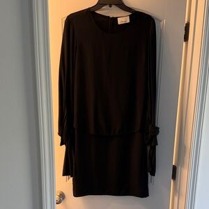3.1 Phillip Lim Black Long-Sleeve Layered Shift Dress